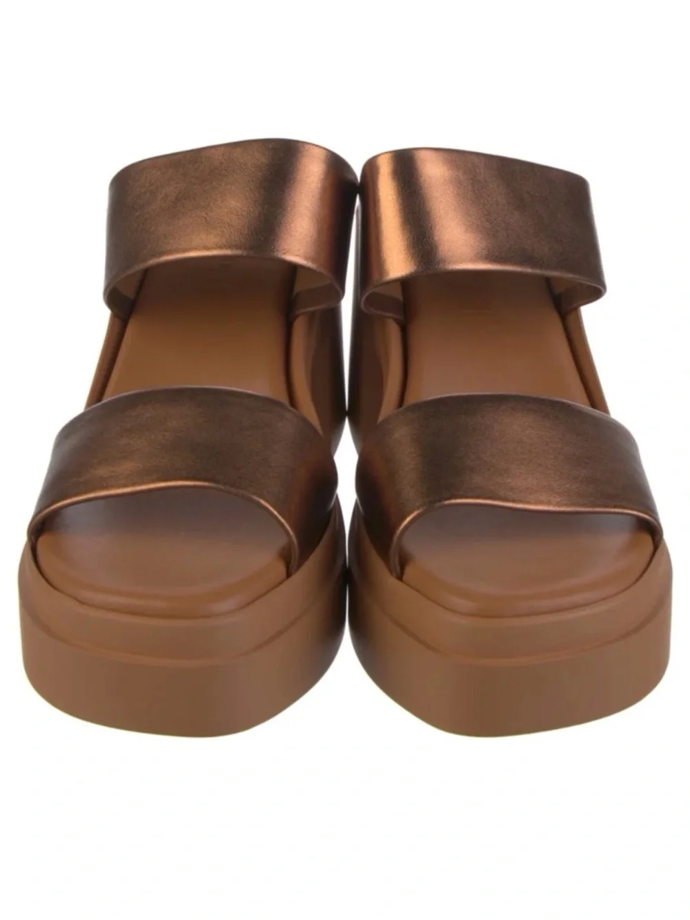 Robert Clergerie Next Platform Sandals Metallic Bronze Sizes-EUR 37,39,39.5 NIB